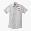 Short Sleeve Striped Industrial Work Shirt Thumbnail